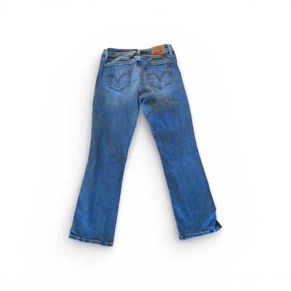 Levi's Blue Flare Jeans with White Embroidery - Picture 3 of 3